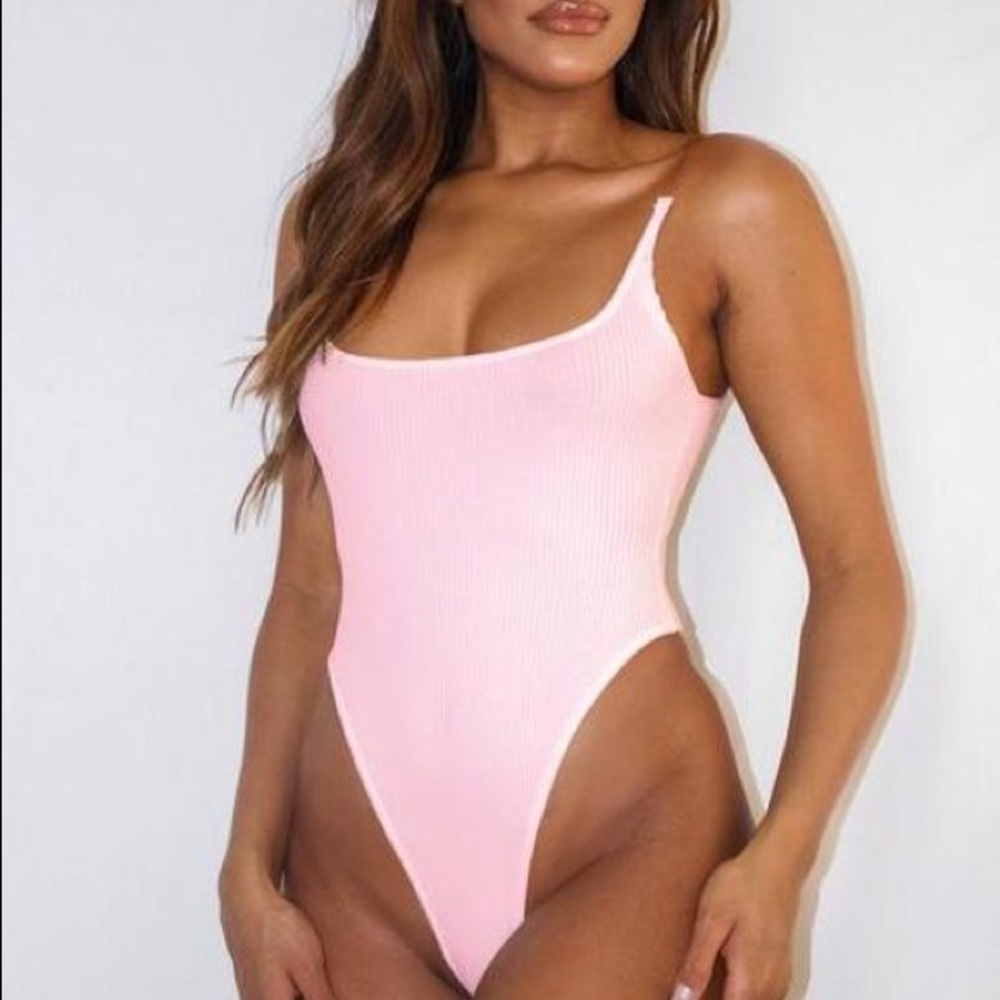missguided pink bodysuit
